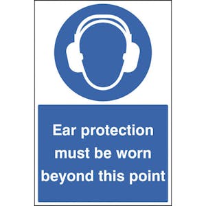 Ear Protection Must Be Worn Beyond This Point