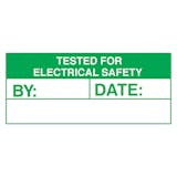 Tested For Electrical Safety Vinyl Labels On A Roll