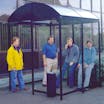 Domed Roof 4-Sided Aluminum Smoking Shelters
