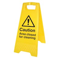 Caution Area Closed For Cleaning