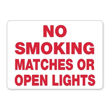 No Smoking Matches Or Open Lights