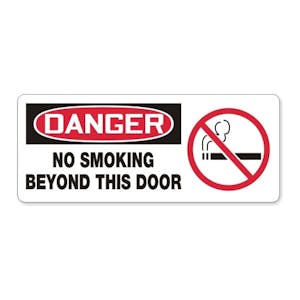 No Smoking Beyond This Door W/Graphic