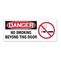 No Smoking Beyond This Door W/Graphic