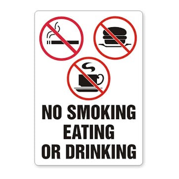 No Smoking Eating Or Drinking W/Graphic