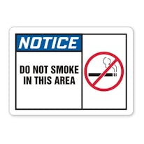Do Not Smoke In This Area W/Graphic