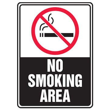 No Smoking Area W/Graphic | The Nobutts Bin Company