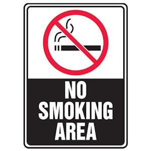 No Smoking Area W/Graphic