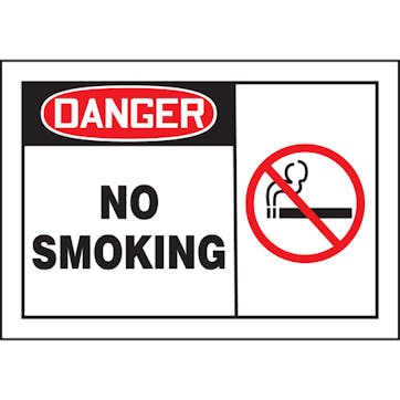 Danger No Smoking W/Graphic