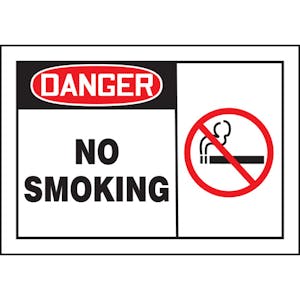 Danger No Smoking W/Graphic