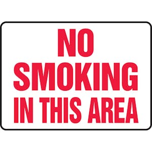 No Smoking In This Area