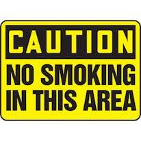 Caution No Smoking In This Area