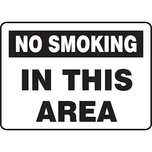 No Smoking In This Area