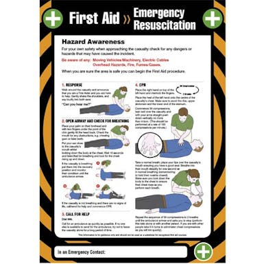 First Aid - Emergency Resuscitation Poster | Safety Posters | Notices ...