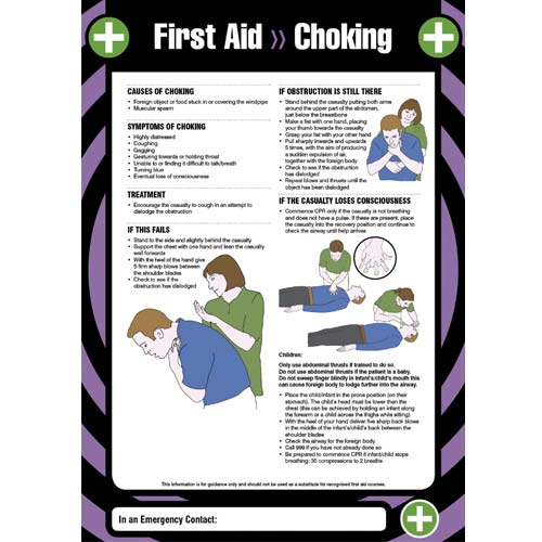 First Aid - Choking Poster | Safety Posters | Notices & Wallcharts