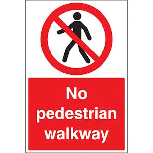 No Pedestrian Walkway