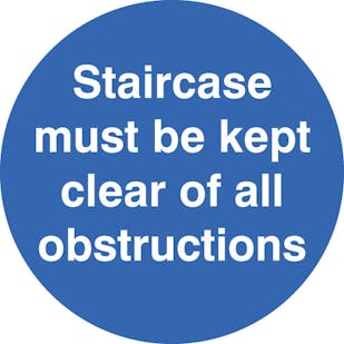 Staircase Keep Clear Of Obstructions