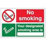 Smoking Area Signs