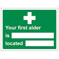 First Aider Signs