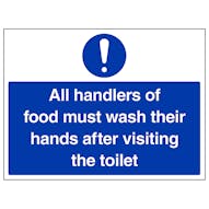 All Handlers Of Food Must Wash - Large Landscape