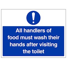 All Handlers Of Food Must Wash