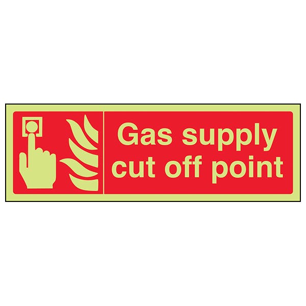 GITD Gas Supply Cut Off Point Landscape Safety Signs 4 Less