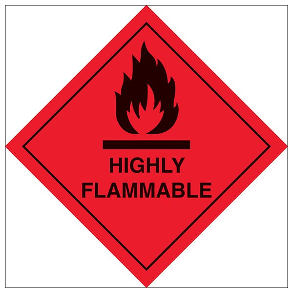 Highly Flammable Safety Signs 4 Less