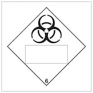 Bio Hazard 6 UN Substance Numbering Hazard Label