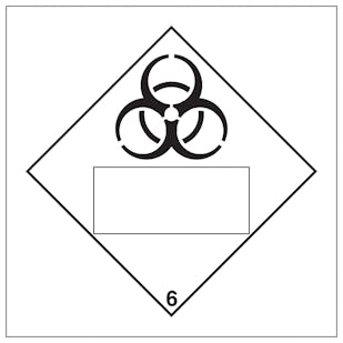 Bio Hazard 6 UN Substance Numbering Hazard Label