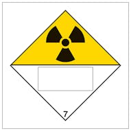 Radioactive 7 UN Substance Numbering Hazard Label