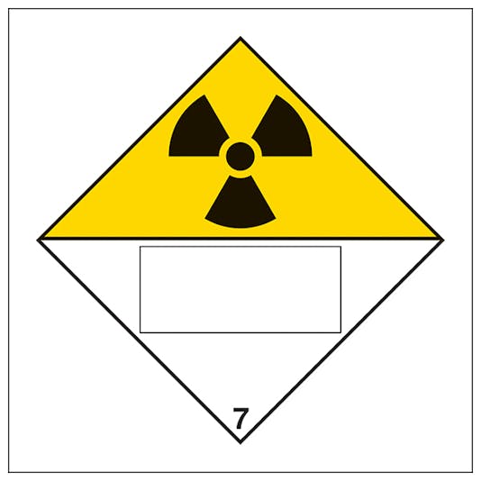 Radioactive 7 UN Substance Numbering Hazard Label Safety Signs 4 Less