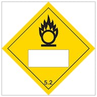 Oxidizer 5.2 UN Substance Numbering Hazard Label