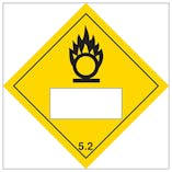 Oxidizer 5.2 UN Substance Numbering Hazard Label