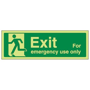 GITD Exit For Emergency Use Only Running Man Left