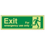 GITD Exit For Emergency Use Only Running Man Right