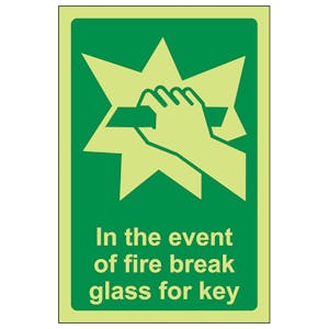 GITD In The Event Of Fire Break Glass For Key - Portrait