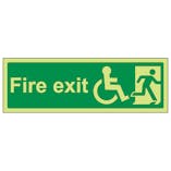 GITD Wheel Chair Final Fire Exit With Text Man Right - Landscape
