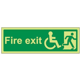 GITD Wheel Chair Final Fire Exit With Text Man Right - Landscape