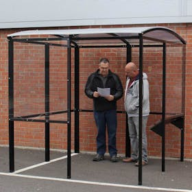 Smoking Shelter with Integrated Seating