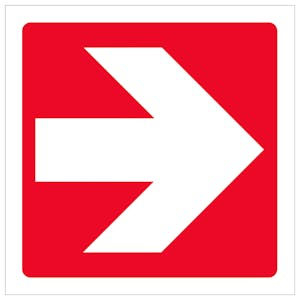 Red Straight Arrow - Square