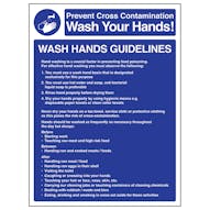 Wash Hands Guidelines - Portrait