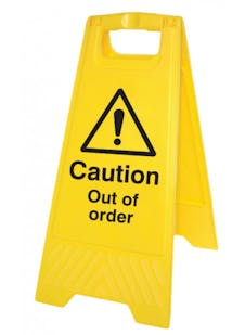 Double Sided Floor Sign - Caution Out Of Order