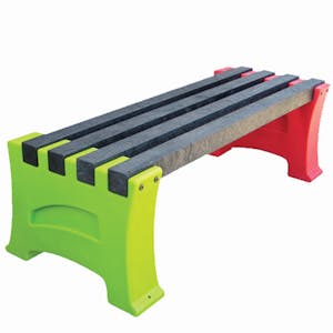 Multicoloured Play Table & Bench Set