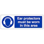 Ear Protectors Must Be Worn - Landscape