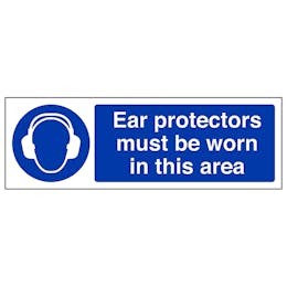 Ear Protectors Must Be Worn - Landscape