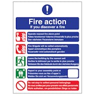 Multilingual Fire Action - If You Discover A Fire