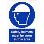Safety Helmets Must Be Worn In This Area