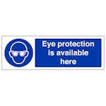 Eye Protection Is Available Here - Landscape
