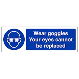 Wear Goggles Eyes Cannot Be Replaced - Landscape