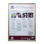 HSE Law Poster With Aluminium Frame