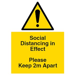 Social Distancing in Effect - Keep Apart